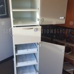 Mobile decentralized hospital supply station cabinets