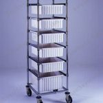 Mobile shelving bins drawers storage on wheels