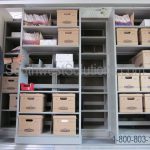 Mobile shelving manual sliders track office shelf