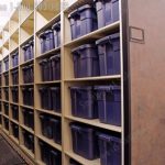 Mobile shelving prison property storage