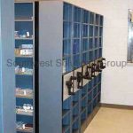 Mobile storage supplies 3 spoke handles high density shelving