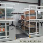 Mobile warehouse shelving racks hand crank