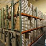 Mobile wide span shelving warehouse bulk box storage rack ar7m spacesaver activrac