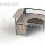 Mobile workstation movable cubicle collapsible desk