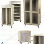 Mobile medical case cart on wheels medical products movable cabinet