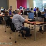 Modern library furniture computer monitor tables