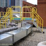 Modular industrial walkways stairs structural supports