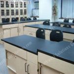 Modular millwork cabinets pathology laboratory casework clinical lab millwork antimicrobial worksurface resin counters overhead wall units