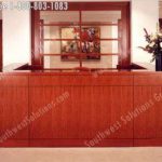 Modular millwork manufactured casework furniture reception area desk moveable office furnishings tx ok ar ks tn