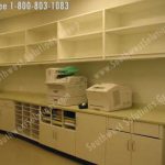 Modular millwork movable cabinets casework storage shelving copyroom supply shelves racks