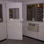 Modular office in plant module aluminum wall construction