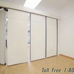Motorized folding operable partitions