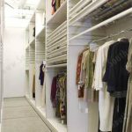 Museum cabinet hanging clothing garment storage in rack