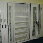 Museum cabinet with doors glass air tight sealed gasket artifact antique storage idea