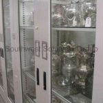 Museum glass door cabinets artifact racks