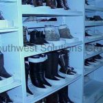 Museum shoe clothing storage shelving cabinets