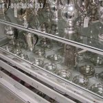 Museum silver storage collection rack compact cabinet china silverware shelf