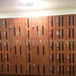 Music department band instrument lockers wood