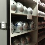 Nfl football athletic equipment storage system