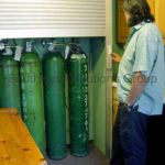 Nitrous tanks rolling shelving tambour security doors cabinets