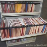 Oblique executive compartments filing system drawers