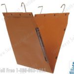 Oblique filing systems orange folder with hooks steel metal