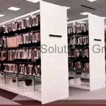 Oblique hanging file storage pockets library shelving