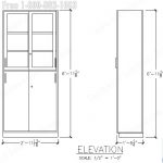 Office bookcase with doors elevation 54103 fp 1