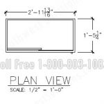 Office bookcase with doors plan view 54103 fp 1