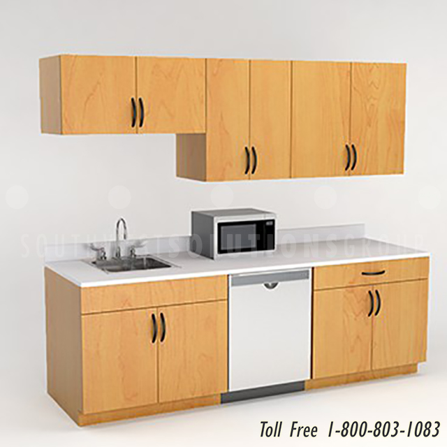 Breakroom Casework Cabinets Modular, Office Break Room Cabinets With Sink