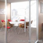 Office conference room lightline movable glass wall
