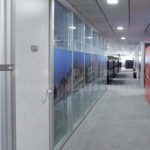 Office demountable partition walls glass