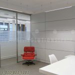 Office partition walls integrated storage cabinets