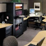 Office pivot spin cabinet double deep storage