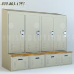 Officer gear storage lockers police departments ssg psl bench top option2