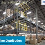 Online distribution center mezzanine store