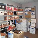 Open file shelves document storage racks