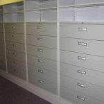 Open file shelves drawers shelving record storage