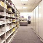 Open file storage shelving record box racks
