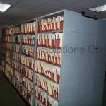 Open shelf filing file wall shelving
