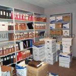 Open shelving office metal storage shelves