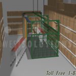 Overhead automated lifts storing carts racks