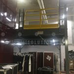 Overhead mezzanine lift work platform warehouse