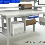 Packing ergonomic workstation bench tables