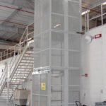 Pallet rack lift material handling storage upper level mezzanine