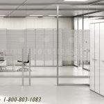 Partition walls integrated storage cabinets frosted glass office walls