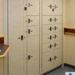 Pass thru evidence storage lockers police department
