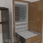 Pass thru nurse server patient supply cabinet exchange