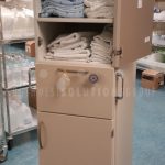 Patient linen supply exchange cabinet carts