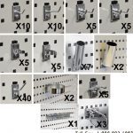 Pegboard display hook holder accessory sets